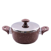 Deep Pot with Lid - Brown Color
